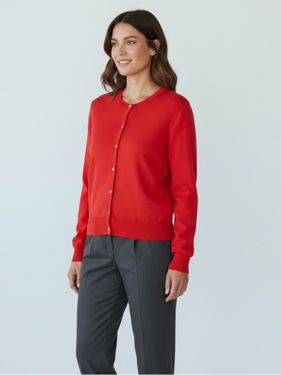 Ann Taylor Sweaters - Ann Taylor Classic Button Cardigan - Red